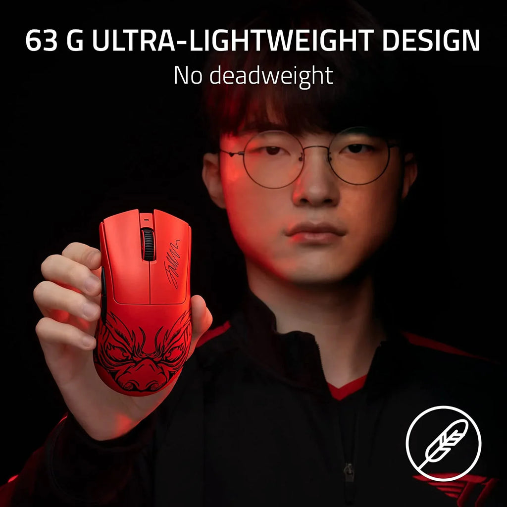 leggero Ottico Ergonomico Leggero DeathAdder E-Sport Mouse Wireless Wireless V3 (Design per Interruttori Focus Pro Mouse Edition da 30K, Gen-3, Razer Faker 63g, HyperSpeed) - Sensore Pro del