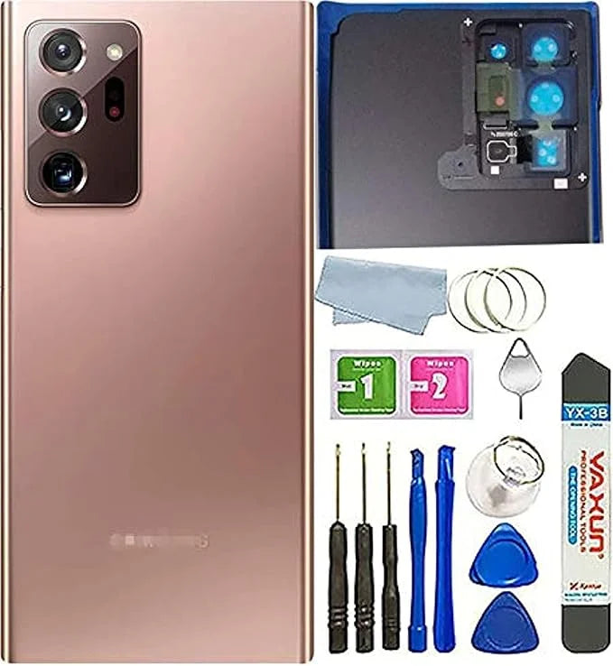 Galaxy Back Note Housing with Ultra + Replacement Tape Cover Samsung Door Parts Tools(Bronze) Note 20 Glass Glass for Camera Waterproof Galaxy Ultra 5G Lens 20 and