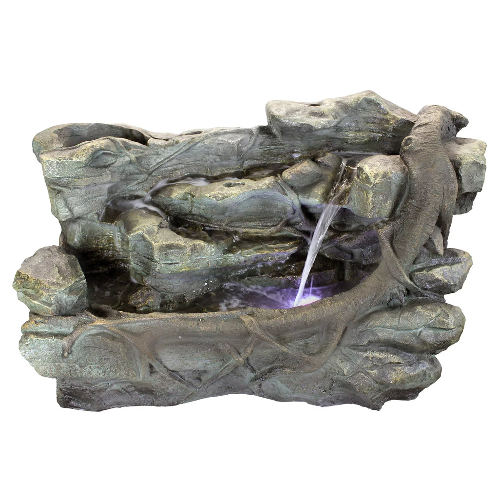 Fountain Staggered Toscano Canyon Design Cascading Rock Garden