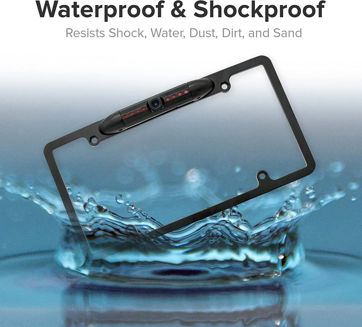 License DNX693S DNX-693S Black Backup Camera Plate for Rearview Waterproof Kenwood