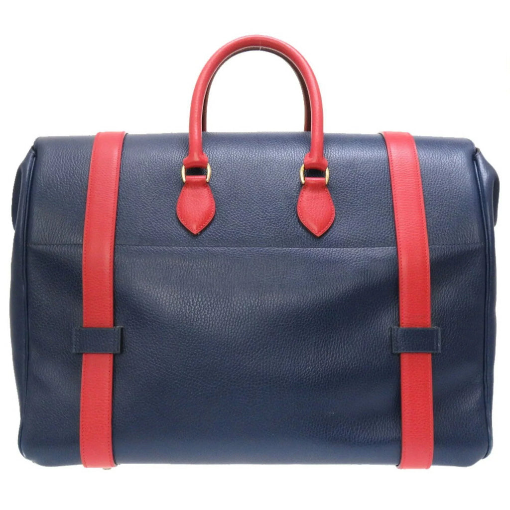 Bag Engraved Roy Drag Red 〇Z 48 (Fair) Ardennes Hermes Blue Boston Pre-Owned Rouge Voyage Bicolor Vif
