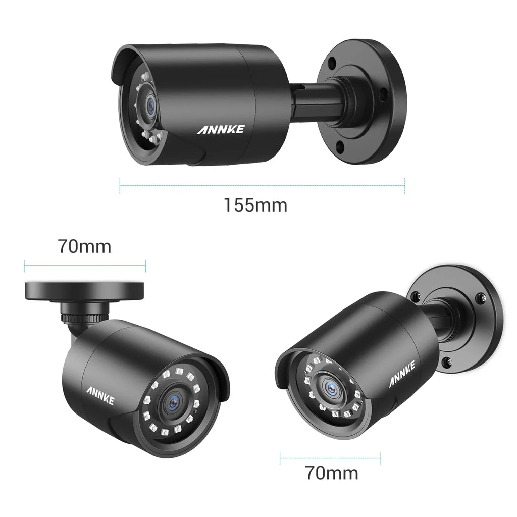 Home Vision, ANNKE Bullet Surveillance Camera 1080P Camera TVI 4 Night/Day IP66 Indoor, 1920TVL, HD Outdoor Waterproof, Pack Security CCTV
