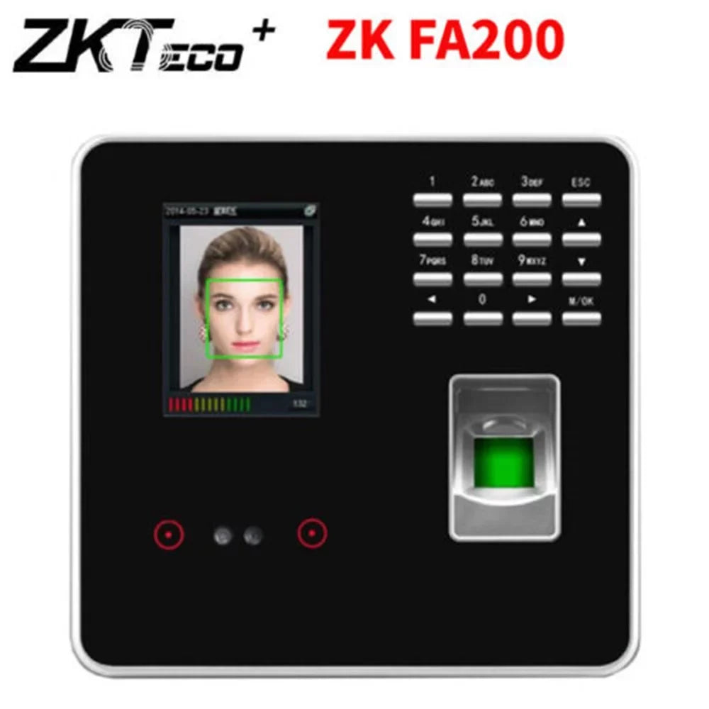 Attendance ZKTeco Fingerprint Control Biometric FA200 TCP/IP Time Face Access