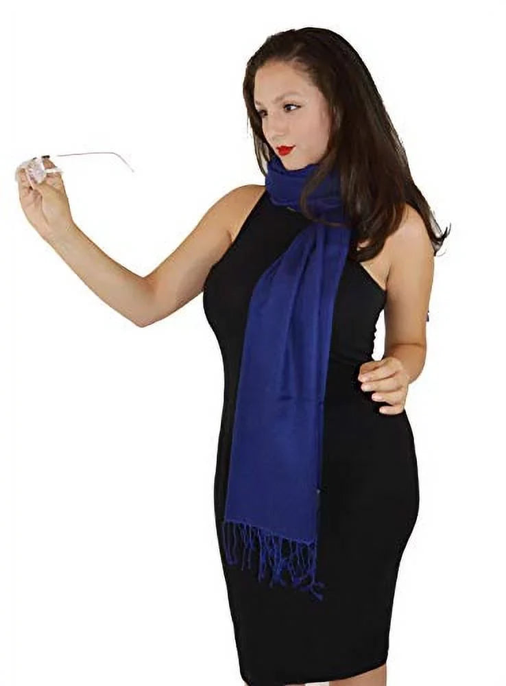 Shawl/Cashmere/Cashmere Scarf/Scarves/Shawl/Shawls/Stole/Wrap/Pashmina Navy) (Inky Scarf/Wool/Silk Scarf/Pashmina