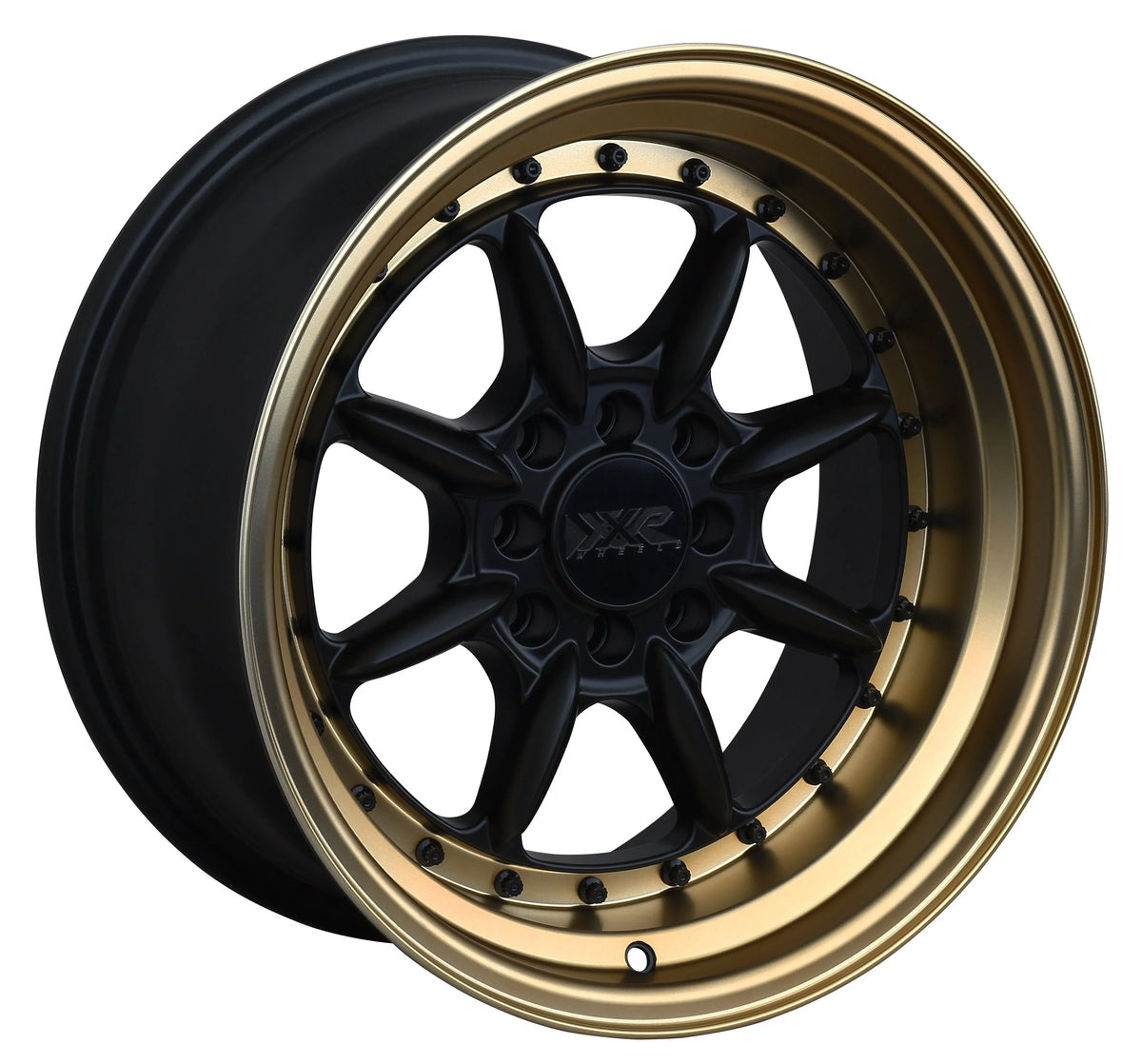 20et 4x100/4x114.3 Wheel Flat / Black 002.5 15x8 Bronze Lip XXR