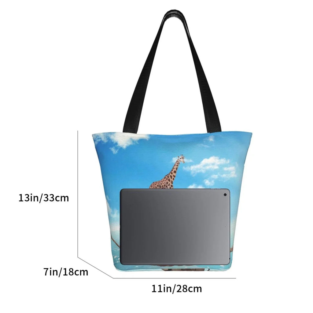 High Shopping Fear Bag,Shoulder On Lukts Tote Bag Walking Rope Elephant Women'S Overcomes Handbags By Capacity Bag Giraffe Large Hobos