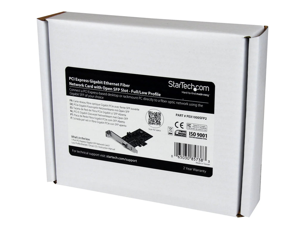 SFP Express Network - PCIe w/ StarTech.com NIC PCI Adapter Network Gigabit Open Ethernet SFP Card Fiber Card