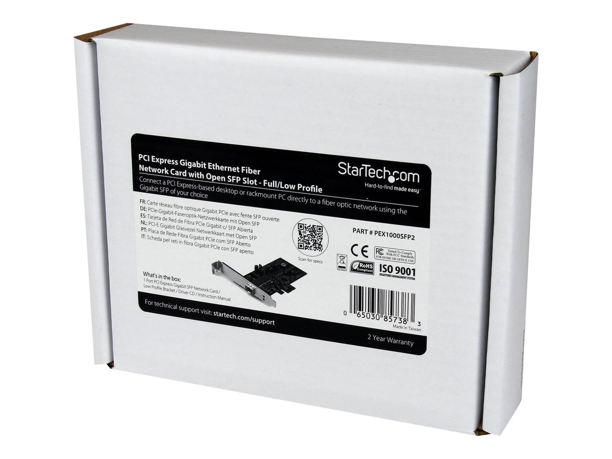 SFP Express Network - PCIe w/ StarTech.com NIC PCI Adapter Network Gigabit Open Ethernet SFP Card Fiber Card
