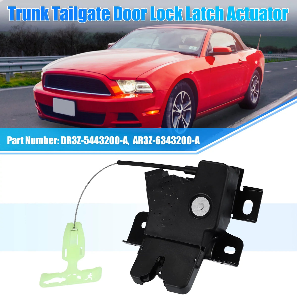 Deck Lid Actuator Latch Lock Coupe Bargains Rear for Mustang Trunk 2010-2014 for Ford DR3Z-5443200-A Unique Motor Latch
