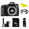 Canon 80D Card (Body Only) Beginners Buzz-Photo Camera Bundle + DSLR EOS SD with