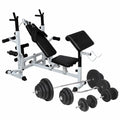 Set with Dumbbell Barbell Aibecy Weight and Bench 264.6 Weight Rack, lb
