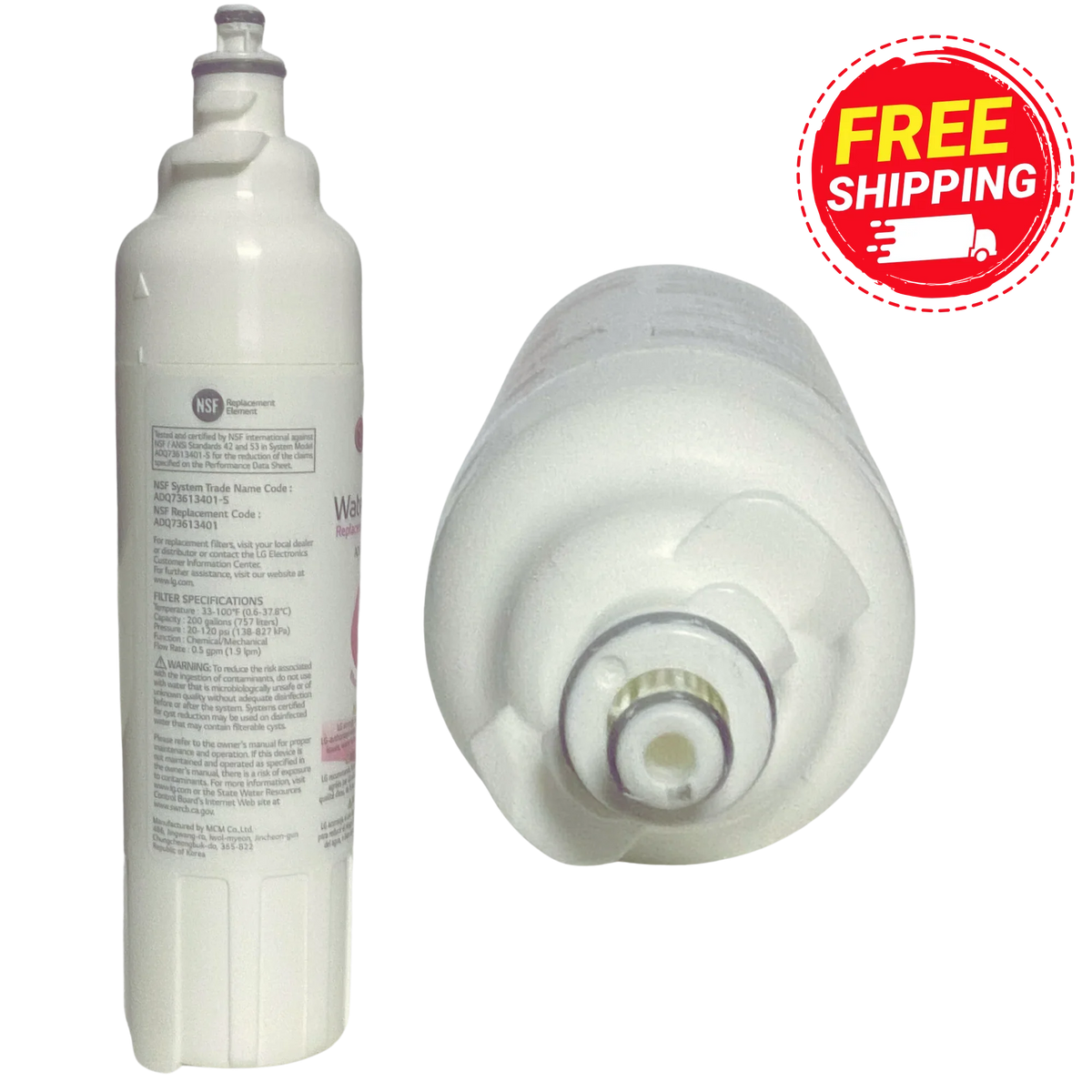 Factory Refrigerator Filter 46-9490 Water 469490 Fits New, ADQ73613401 LT800P Sealed 4-Pack Replacement