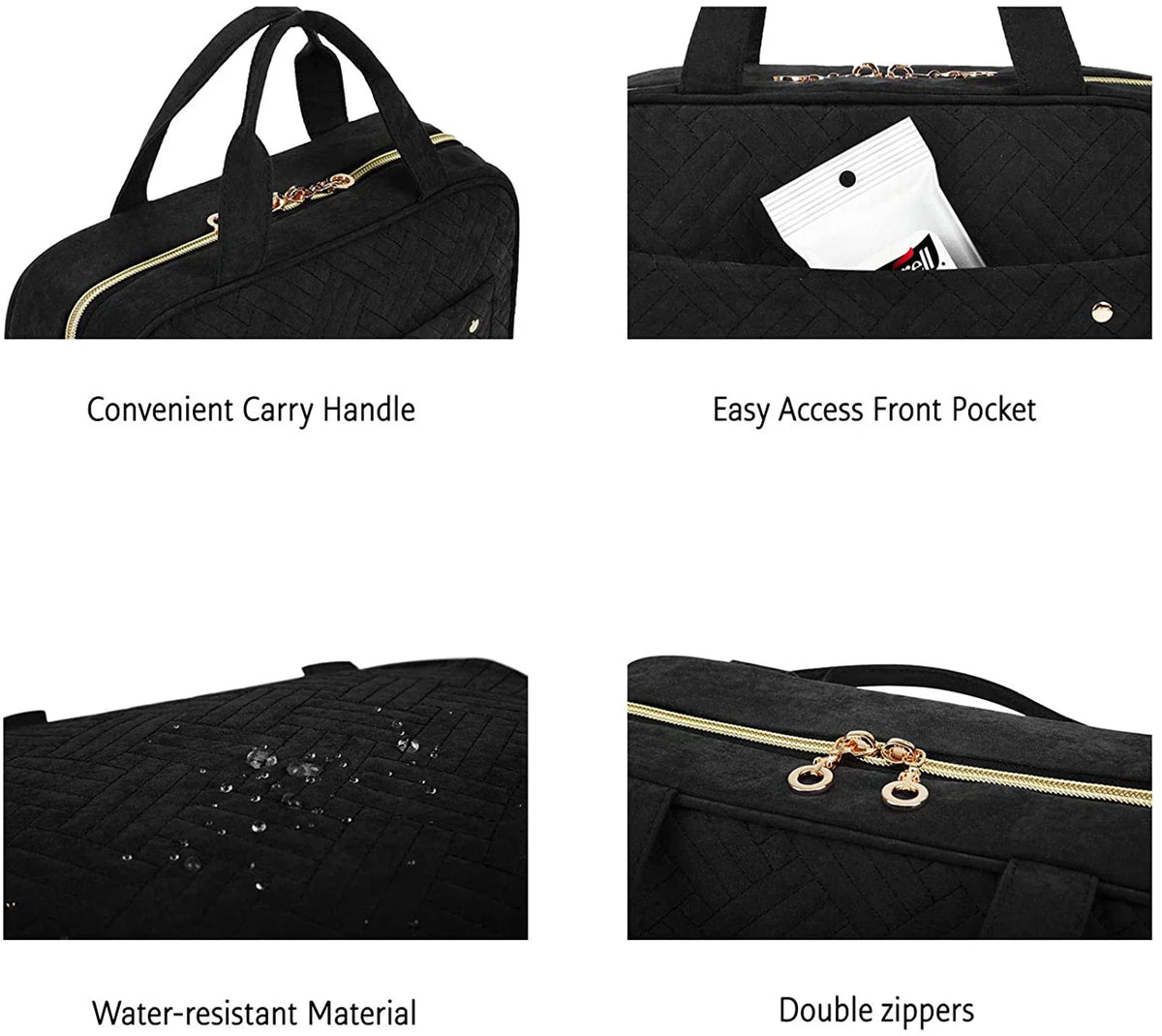 Sized Cosmetic for Makeup Toiletry with Container, Hanging Water-resistant Shampoo, Accessories, Full Travel Toiletries Bag Bag Organizer Travel Bag Hook,