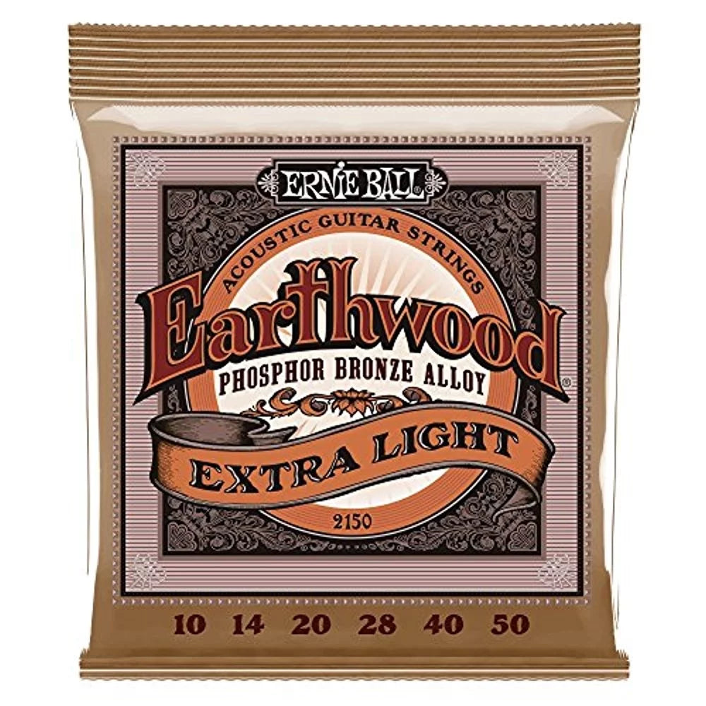 Acoustic Extra Ball Earthwood Bronze - Ernie Set, PACK .010 String P02150 Phosphor .050 6 Light