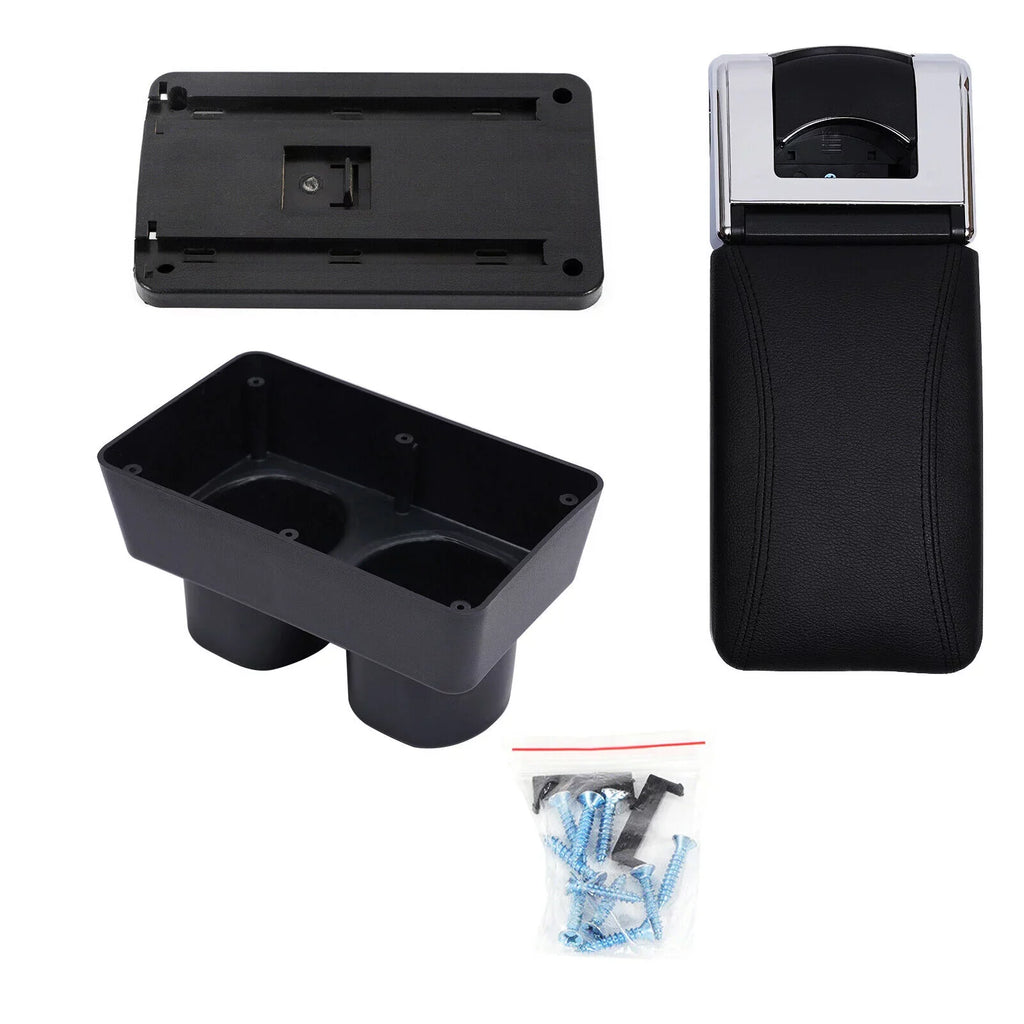 ZhdnBhnos Black Box Storage Rest 2007-2011 Console Car Holder Rotatable For Center Nissan Arm Container Armrest Versa/Tiida/Latio