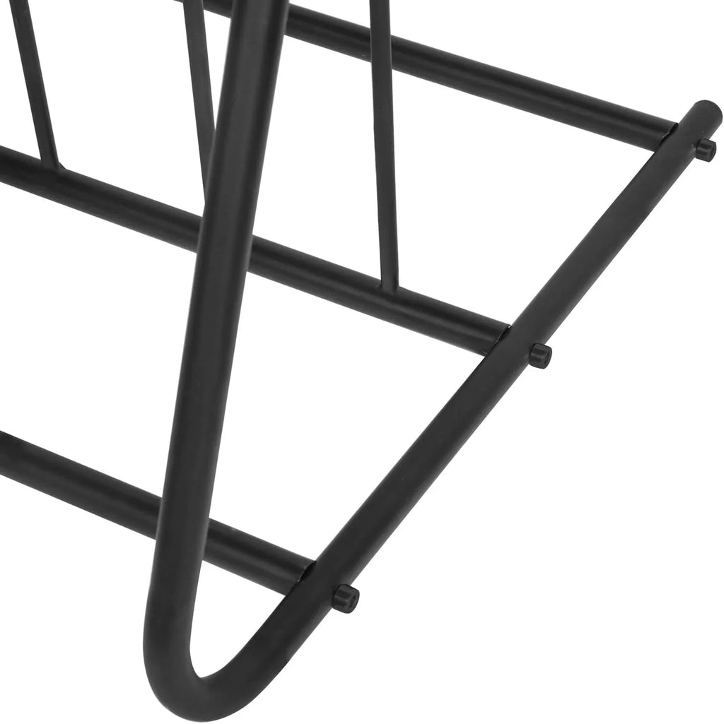 Storage Rack Double-Sided YGDU Capacity Parking Pipe 6-Bicylce Holder, Black Stand/Grid Steel Bike Bicycle