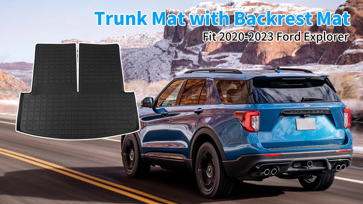 Back Explorer Ford Cargo (Trunk with 2020 Trunk 6&7 2021 Backrest Accessories All Liner Cover 2022 Explorer Mat) Protector Passenger Weather for Seat Fit Mat TPE 2023 Mat