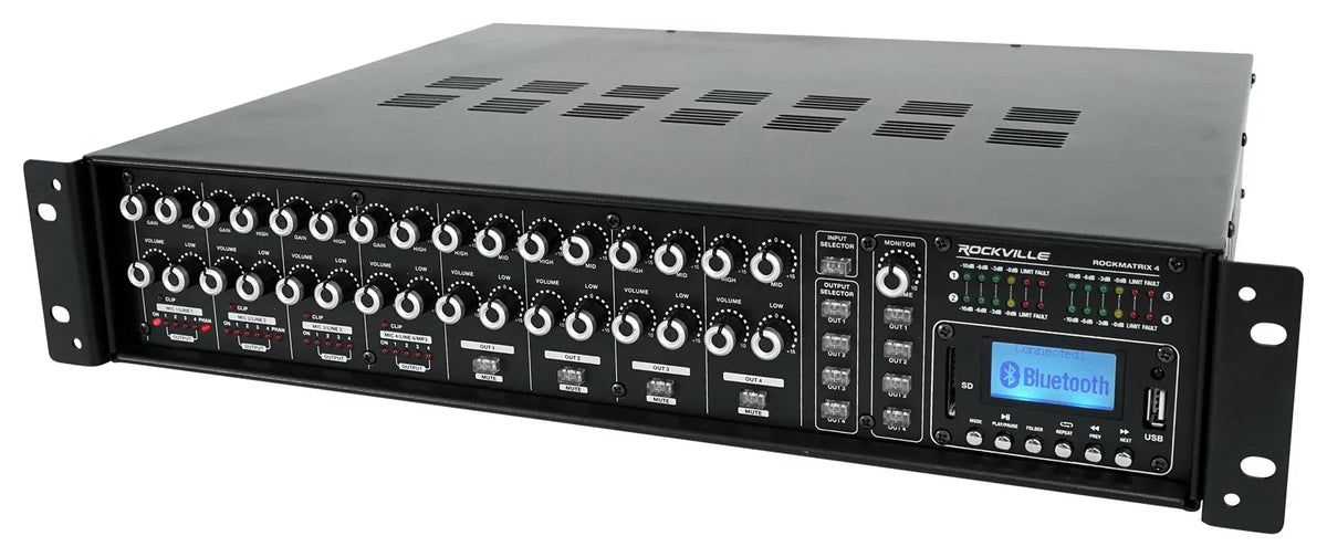 ROCK Speakers Multi Black Receiver+6) Rockville MATRIX Wall Ceiling+2) Home Room