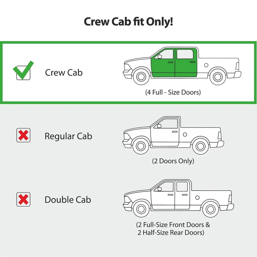 Rain ART Crew Guards (Chevy) Durable Truck with Chevrolet 2019-2024 Cab, Window Vent Silverado/GMC Compatible 419160 Window Visors, 4pcs- Sierra Accessories, 1500 Incredibly Deflectors, Tape-on CLIM