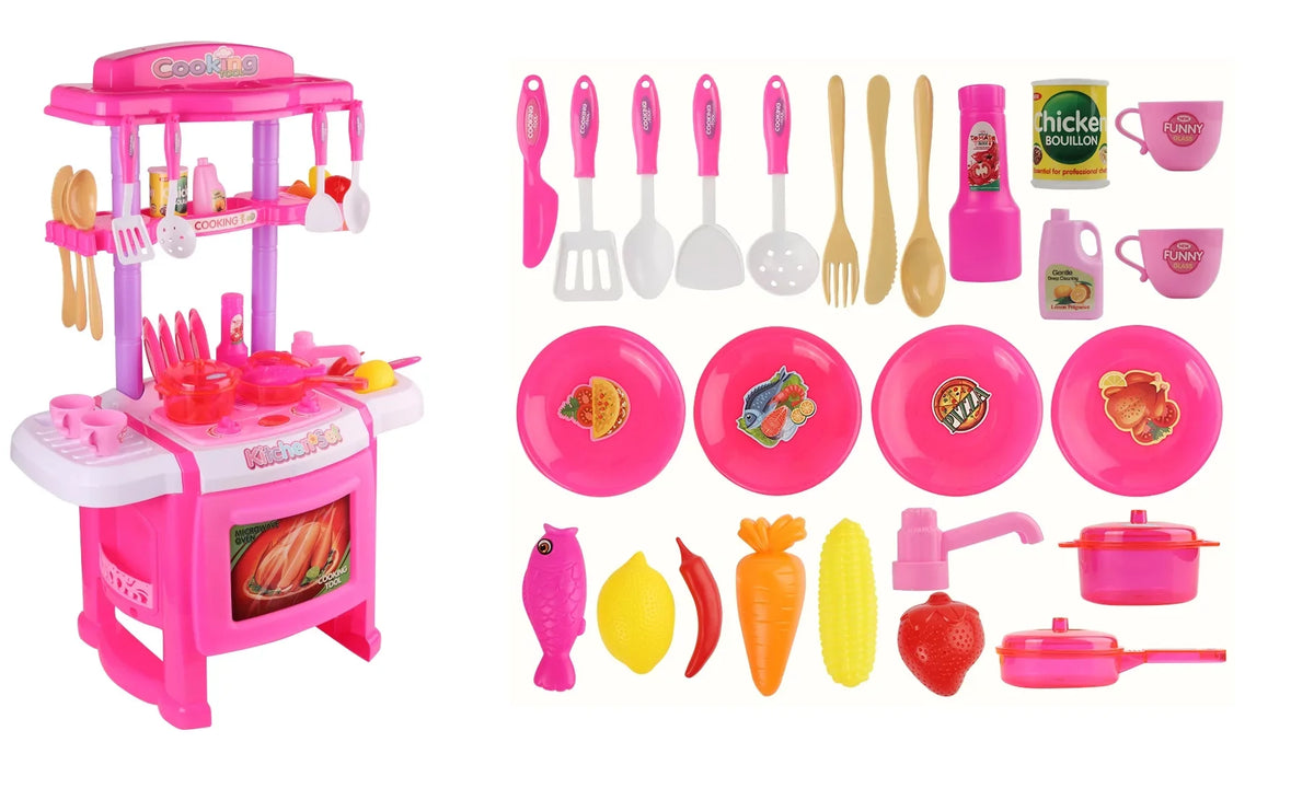 Set Pretend Cups, Cooking with Food, Pots Play Little Pans and Kitchen Utensils, Chef's