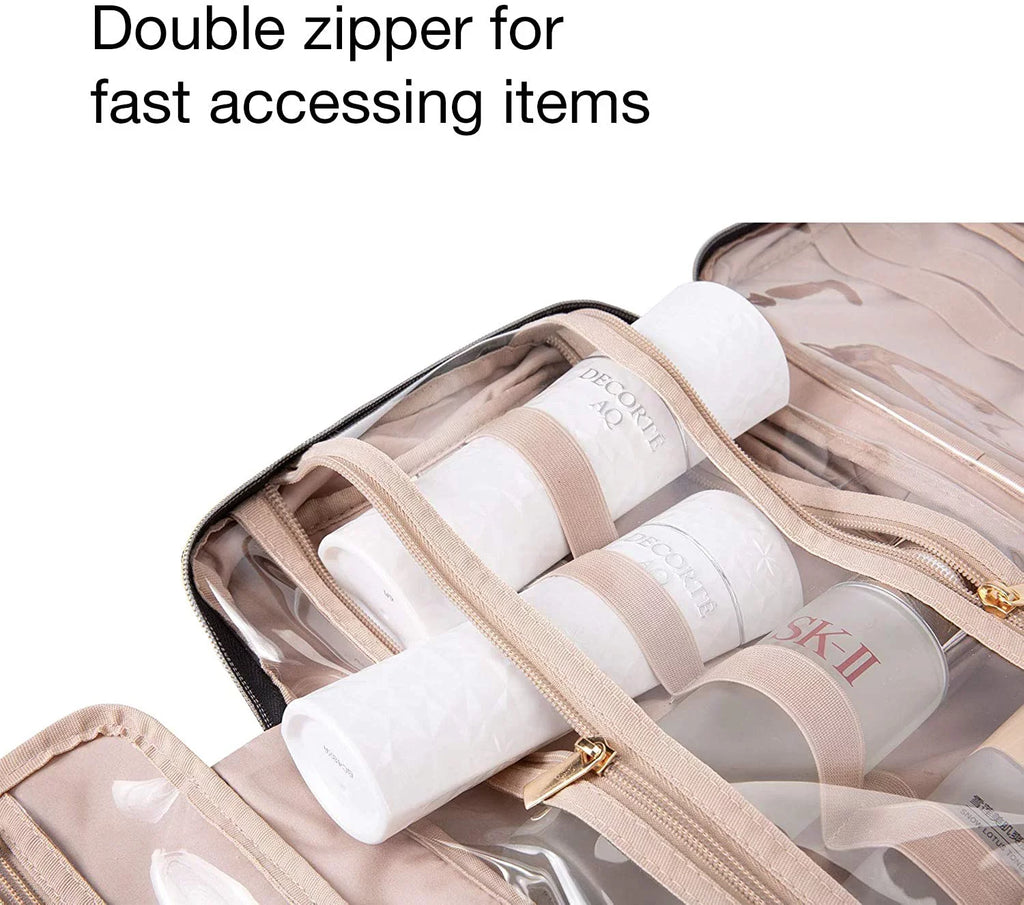 Sized Cosmetic for Makeup Toiletry with Container, Hanging Water-resistant Shampoo, Accessories, Full Travel Toiletries Bag Bag Organizer Travel Bag Hook,