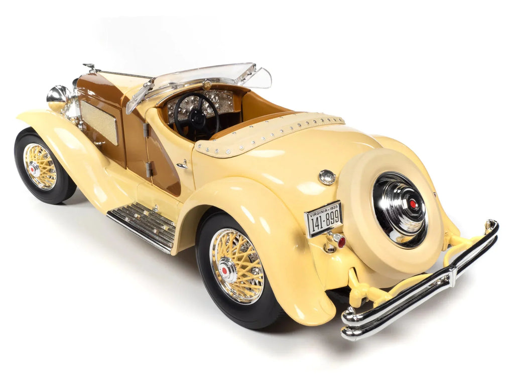 SSJ Gold Chocolate 1935 Diecast Model Yukon World Speedster Brown and Car 1/18 Duesenberg by Auto