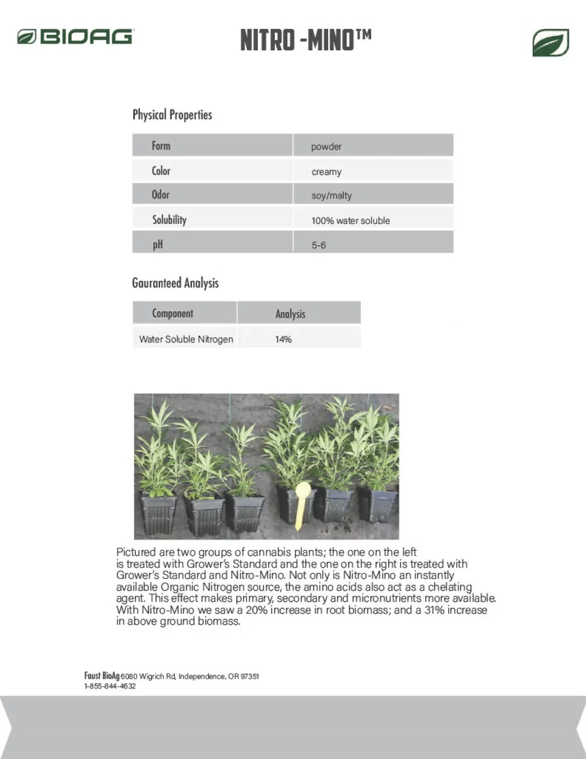 '- by & 4 bottle - Amino Soluble Nitro-Mino lb Powder Water Fertilizer BioAg Acids Nitrogen