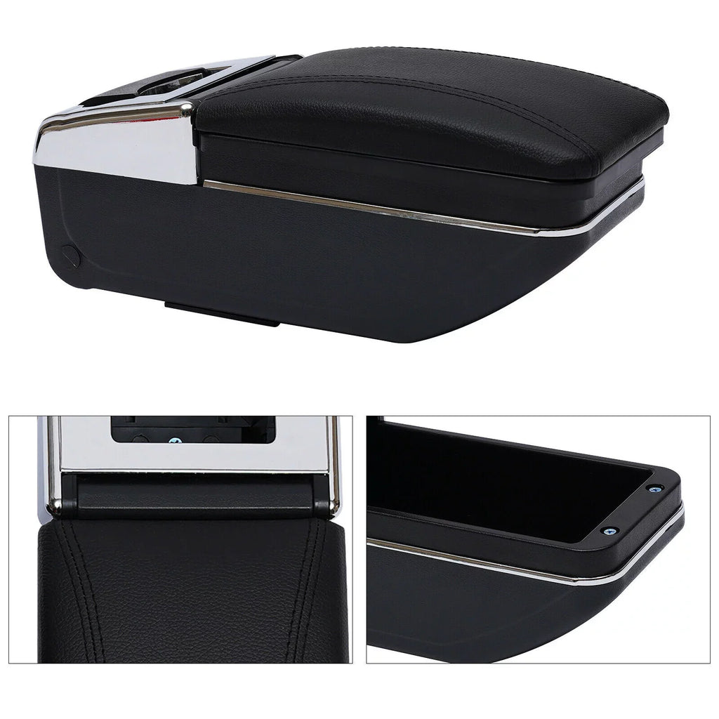 ZhdnBhnos Black Box Storage Rest 2007-2011 Console Car Holder Rotatable For Center Nissan Arm Container Armrest Versa/Tiida/Latio