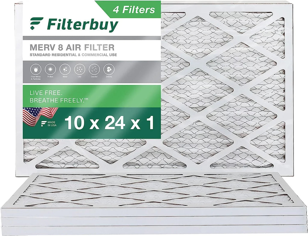 MERV (4-Pack) Pleated AC 10x24x1 Furnace Filterbuy Filters HVAC 8 Air