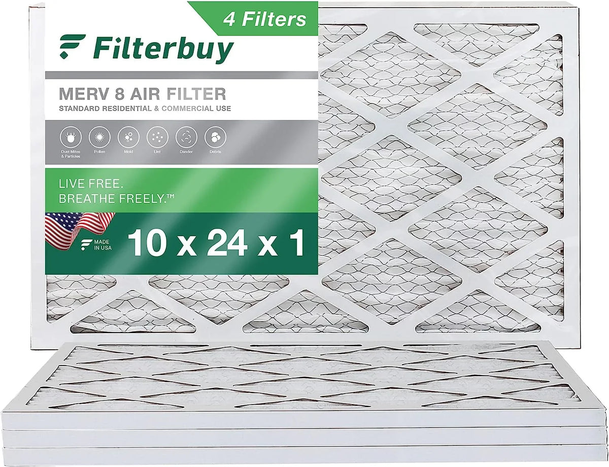 MERV (4-Pack) Pleated AC 10x24x1 Furnace Filterbuy Filters HVAC 8 Air