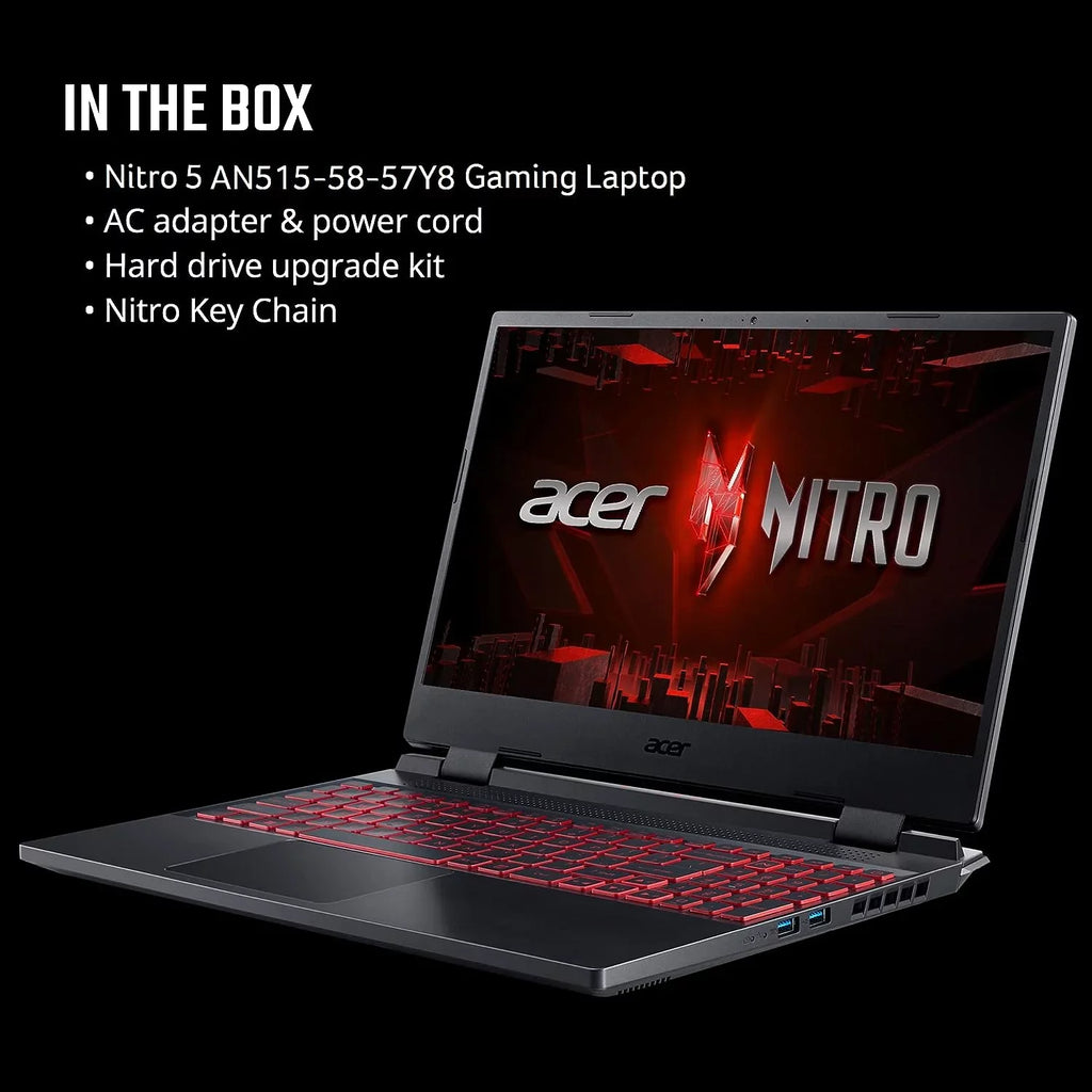 i5-12500H GPU | FHD | | AN515-58-57Y8 | 6 Keyboard Backlit DDR4 Gen Gaming 512GB Killer Wi-Fi Nitro Core GeForce RTX 3050 15.6" Ti | | IPS SSD 144Hz NVIDIA Laptop Intel | 4 Display Laptop Acer 5 16GB