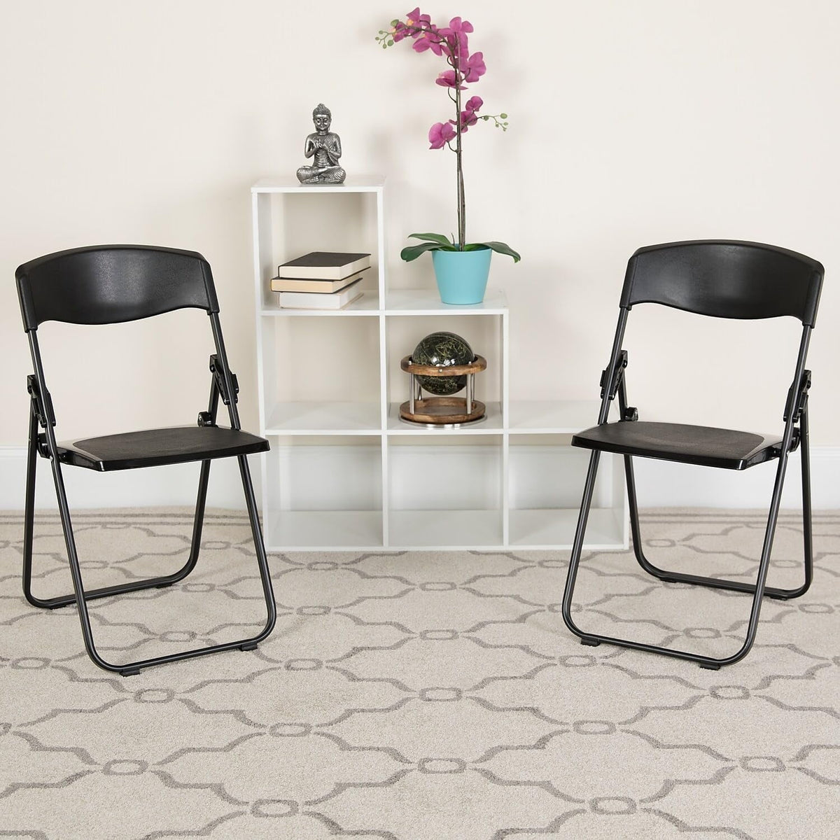 Folding Capacity With Black 6 Plastic Heavy 500 HERCULES Ganging Series Chair Built-In Duty Lb. Pack Brackets
