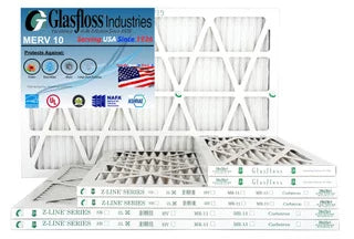 Size: 24.5x7/8 Glasfloss (Actual 10 - Air Furnace - inch) Filter 14.5 x MERV 15x25x1 -Qty:12 - in USA Made