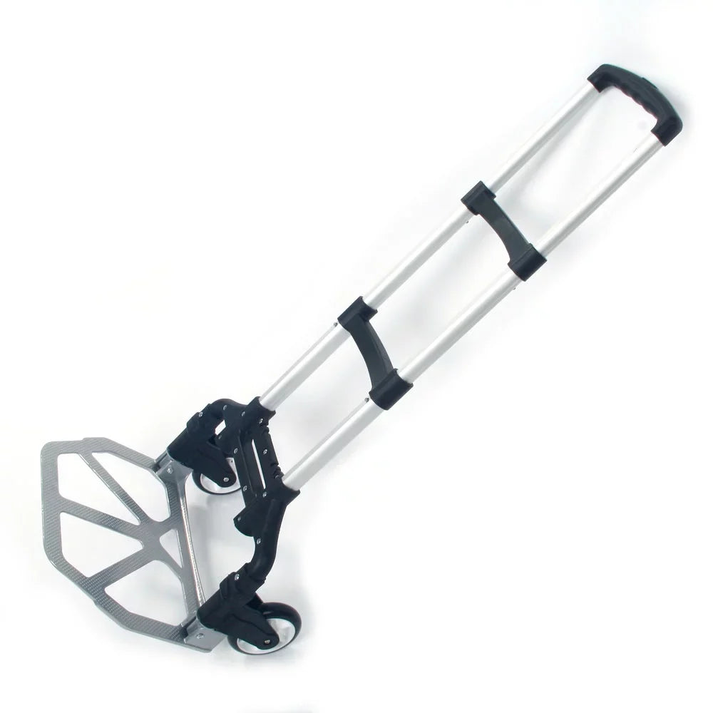 Foldable GoDecor Trolley, Telescopic for Rod, with Black Portable Luggage, Carry