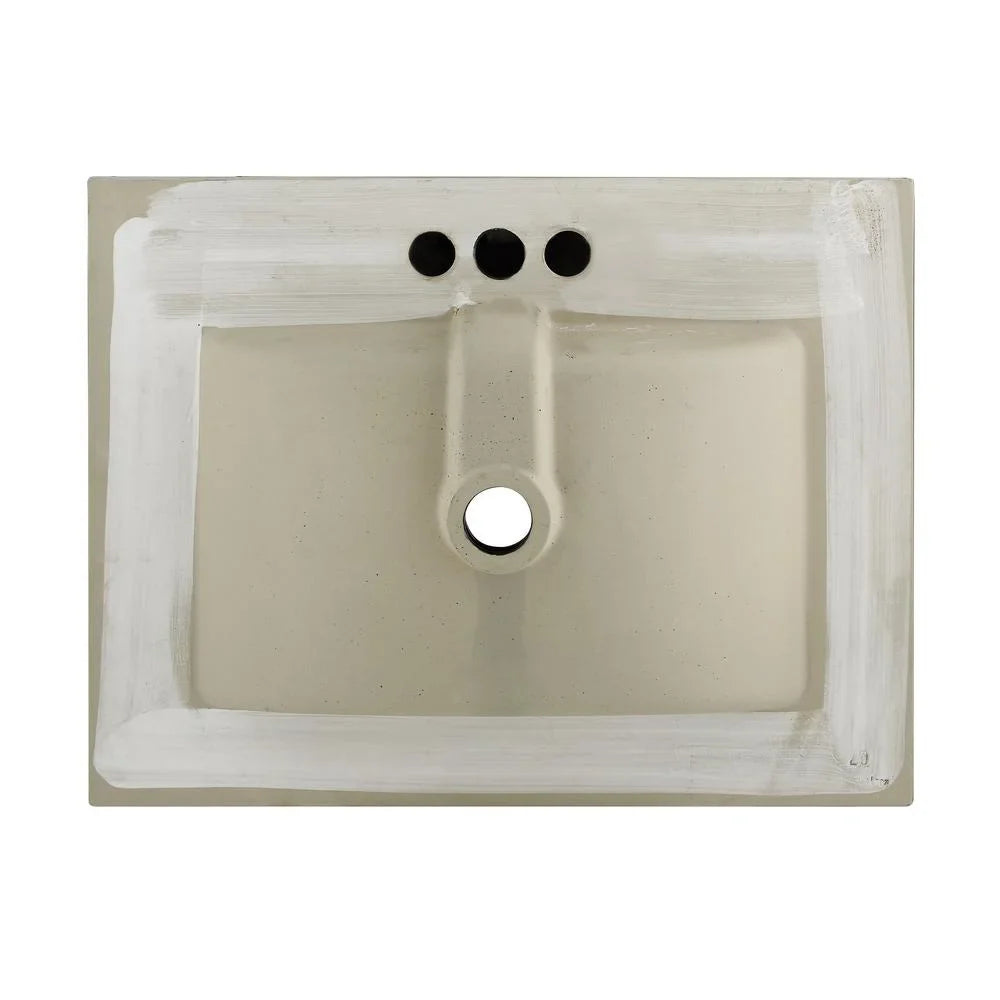 Bathroom Matte Sink in Faucet Black Holes 4" Centerset with 24" Top Vanity