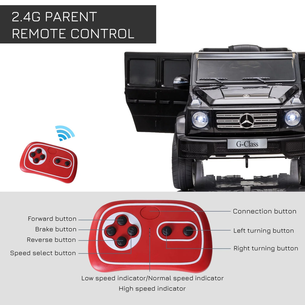 Aosom Benz Headlights, Working 12 with Suspension & Mercedes Powered G500 Remote Ride-On Bright V Control,