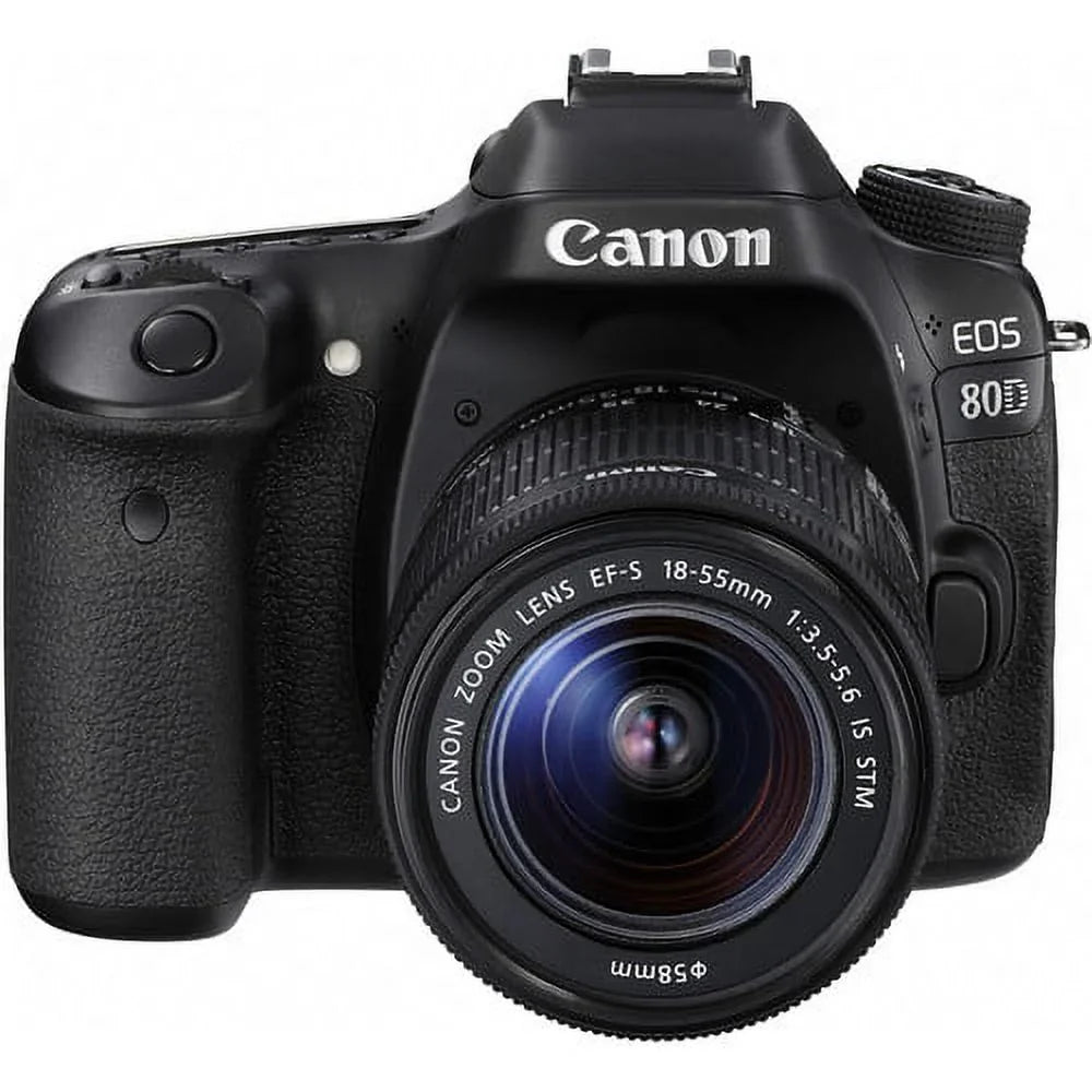 24.2MP CMOS 6 EOS Camera DSLR processor APS-C sensor 80D Bundle Advanced Lens+ DIGIC and image Canon 18-55mm with