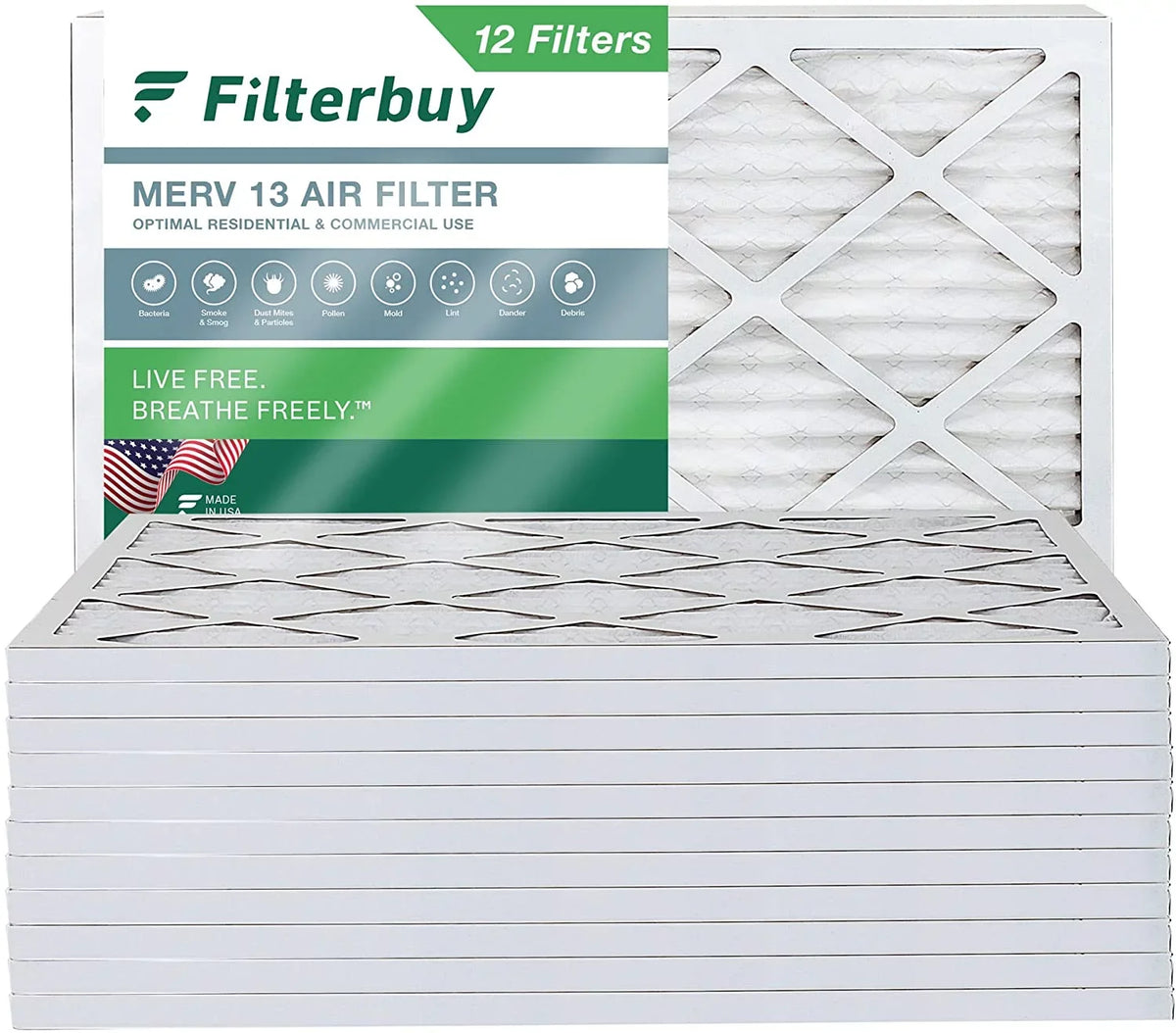 AC 25x32x1 Filters 13 HVAC (12-Pack) Pleated Air Filterbuy Furnace MERV