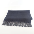 100% Black Scarf HERMES Cashmere Pre-Owned (Good) Grey Embroidered