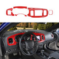 Charger Center 2015-2022,Red Trim Board Covers for Interior Console Dodge Dash CheroCar