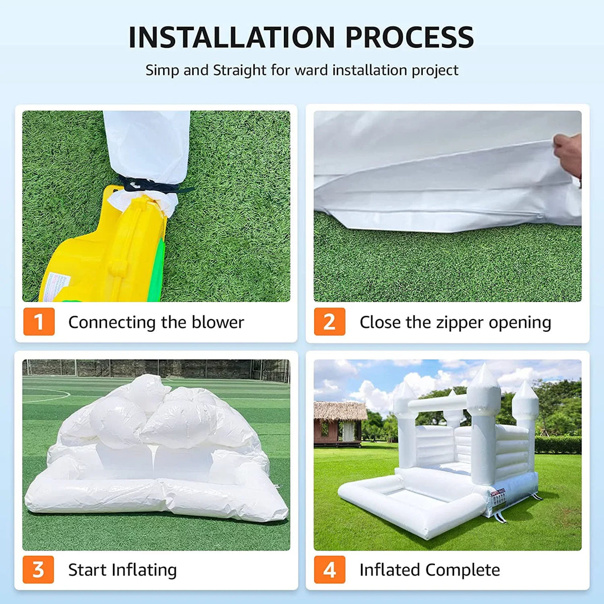 Outdoor & Bounce Jump PVC House Connsann Grade Commericial Blower Pit Castle Party White Indoor Ball with for Kids