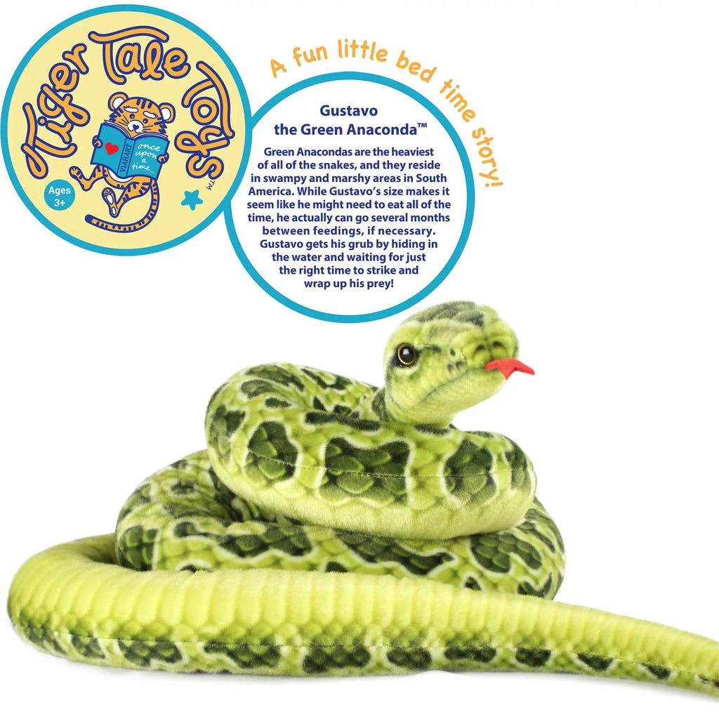 Animal the Green 100 Plush Stuffed Tiger | Gustavo by | Tale Toys Anaconda Inch Snake