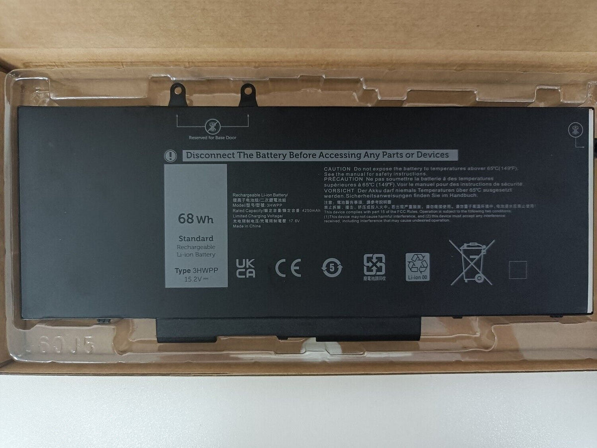 Inspiron 2-in-1 Latitude 3541 1VY7F 2-in-1 03HWPP 5401 Inspiron Battery ✅68Wh 5411 7506 5510 3HWPP Dell 17 for 5511 10X1J 15.2V Black Precision 7706 5410 5501 3551 7500 451-BCMN N2NLL