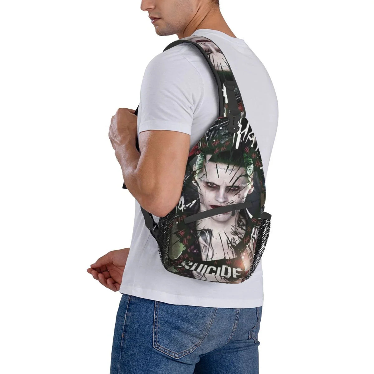 Teen Sling Travel Bag Suicide Adults Squad Chest Daypack Joker Backpack Bags Diagonally Crossbody Men Women For