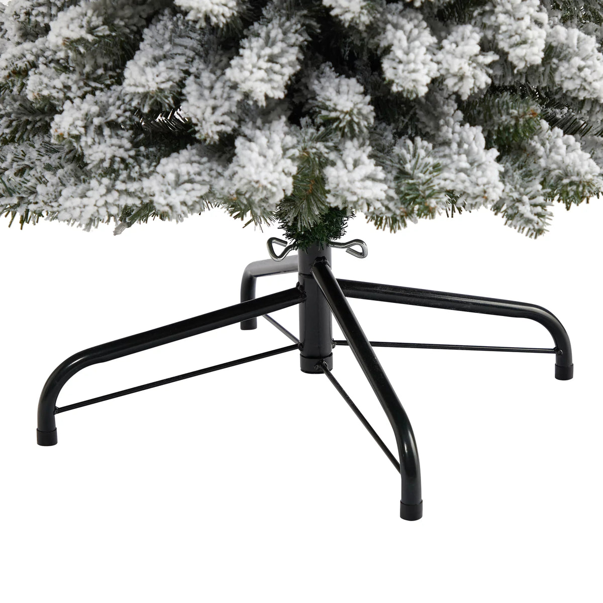 Artificial Pencil White Nearly Clear Lights Natural Prelit Christmas Flocked 7' 400 Tree