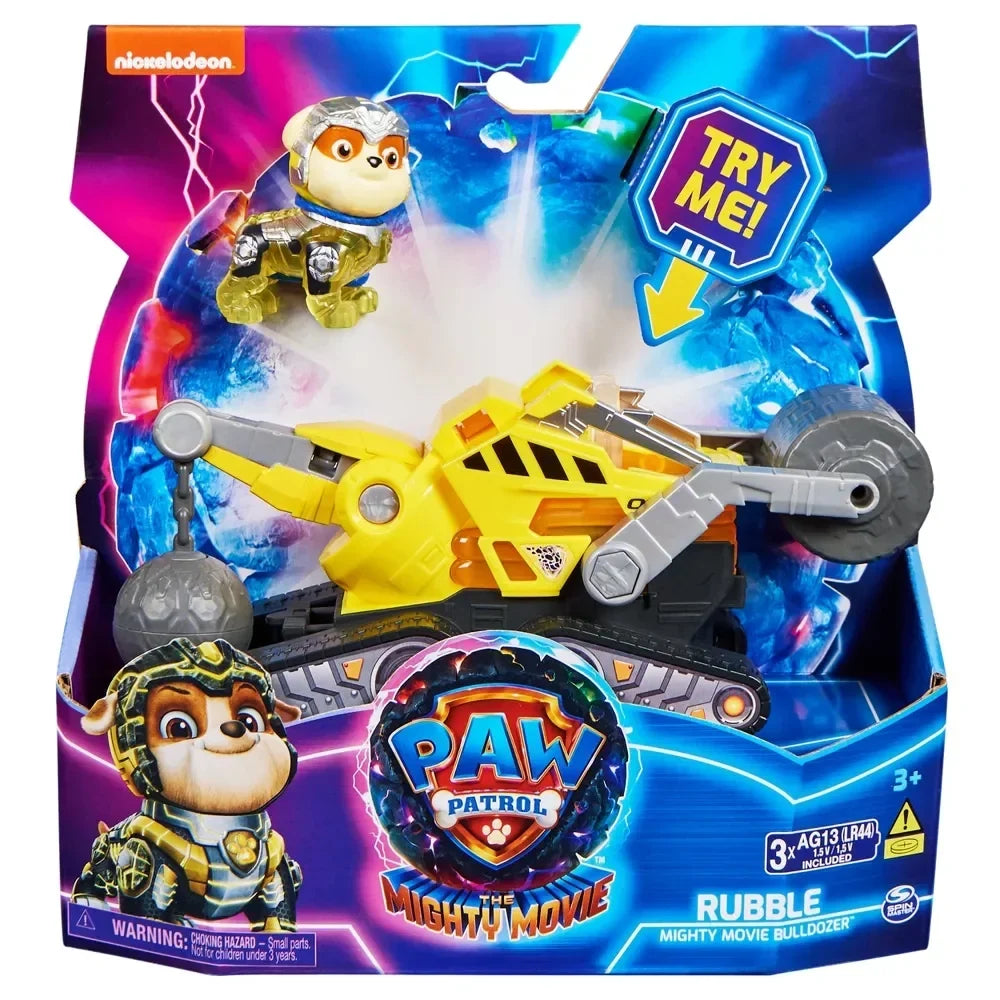 The Pups Toy Mighty Action Figure Patrol: Rubble Mighty Truck with Movie Paw