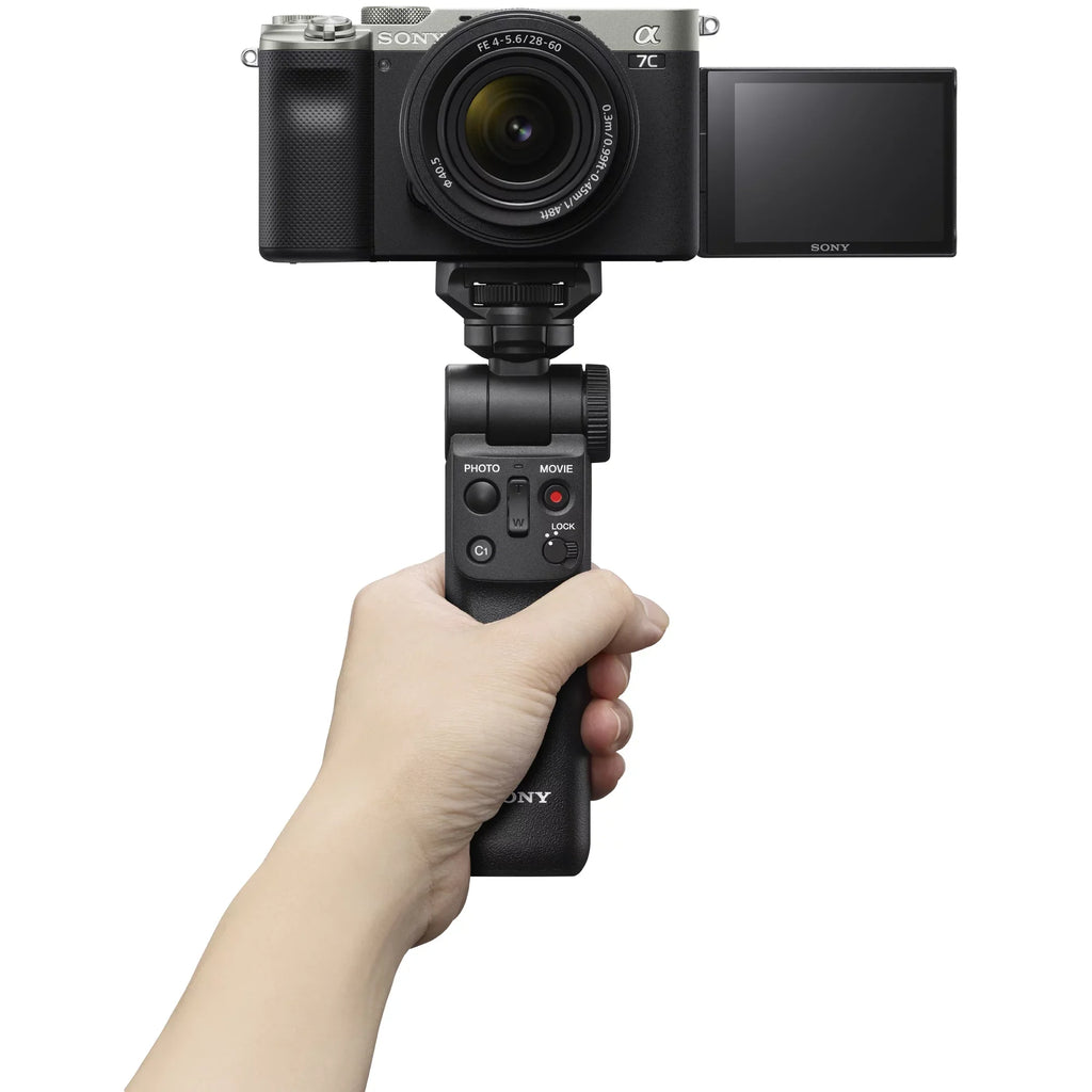 Accessories Body 2x with Wireless Battery + F4-5.6 Deco Vlogger + 28-60mm Bag + Gear Shooting Grip Remote a7C w. Full Bundle Kit GP-VPT2BT Camera ILCE7CL/S & ACCVC1: Frame Mirrorless Sony Silver Lens