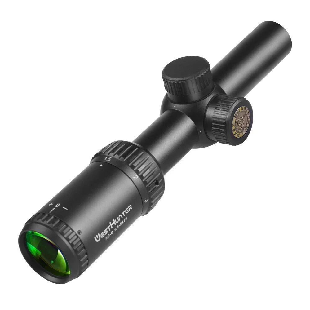 Scope 1.5-5X20 Sights,11mm Dovetail Clear Hunting Rings WestHunter View Compact SFP HD-C