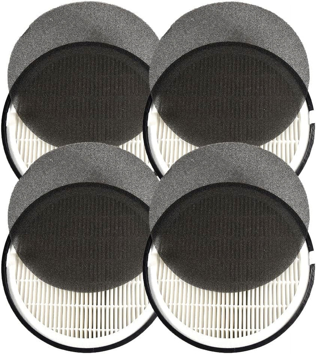 LV-H132 4-Pack with Air LV-H132-RF Set Activated Carbon HEPA HQRP Compatible Filter 3-in-1 Replacement Filter LEVOIT Purifier,