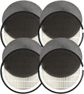 LV-H132 4-Pack with Air LV-H132-RF Set Activated Carbon HEPA HQRP Compatible Filter 3-in-1 Replacement Filter LEVOIT Purifier,